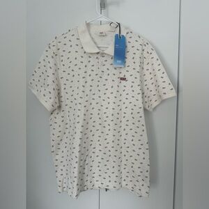 Levi's Men’s Polo Shirt Paisley All Over Print NWT XL
